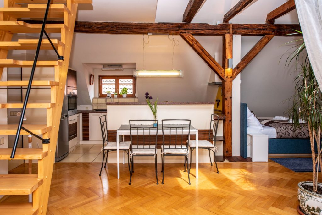 Ubytování U Bílé Paní Český Krumlov apartmán soukromá kuchyň