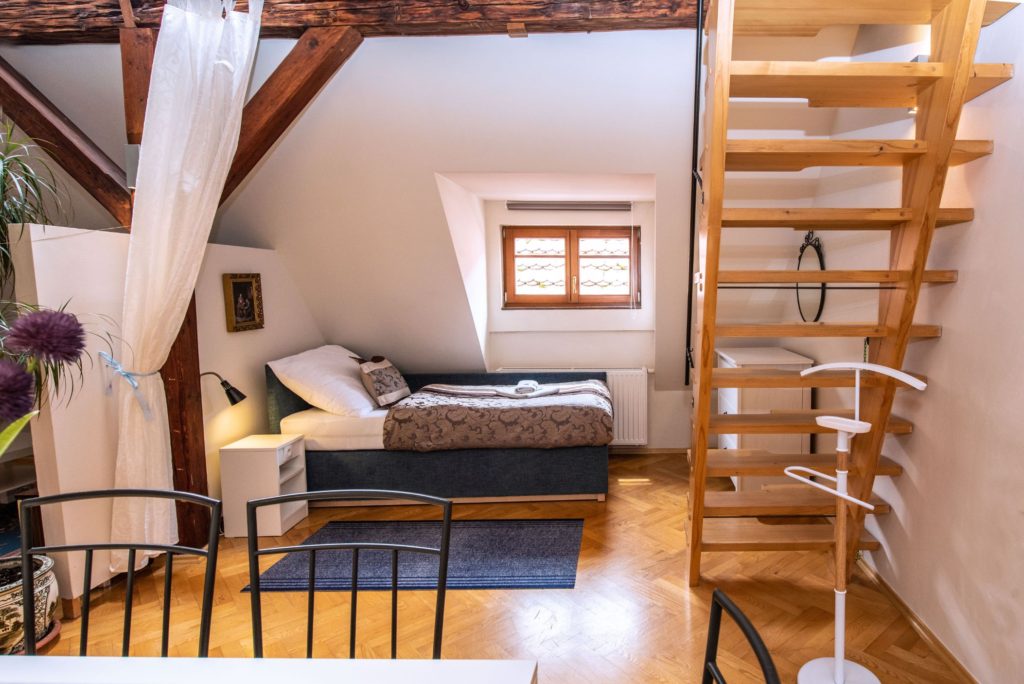 Ubytování U Bílé Paní Český Krumlov apartmán soukromá kuchyň